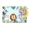 Wilde dieren - Kinderen - Blauw - Watercolor - Bladeren Placemat vinyl groot -zzzproduct_Kitchenyeah-website