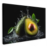 Avocado - Groente - Bladeren - Water - Zwart - Groen KitchenYeah - Keuken - Canvas klein -3d