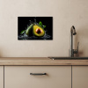 Avocado - Groente - Bladeren - Water - Zwart - Groen KitchenYeah - Keuken - Canvas klein -sfeer2
