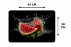 Watermeloen - Zwart - Water - Fruit - Meloen Placemat vinyl groot -specs