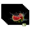Watermeloen - Zwart - Water - Fruit - Meloen Placemat vinyl groot -zzsfeer3_Kitchenyeah-website