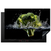 Broccoli - Groen - Water - Zwart Inductie beschermer vinyl 3mm klein -3d