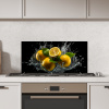 Citroen - Fruit - Geel - Zwart Spatscherm Aluminium klein -sfeer1