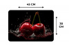 Kersen - Rood - Fruit - Water - Zwart Placemat vinyl groot -specs