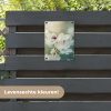 Lieveheersbeestje - Bloemen - Wit tuinposter los doek klein -sfeer3
