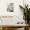 Lieveheersbeestje - Bloemen - Wit tuinposter los doek klein -sfeer7