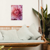 Dahlia - Bloem - Close up - Roze tuinposter los doek klein -sfeer7