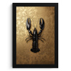 Kreeft - Zwart - Goud - Luxe KitchenYeah - Keuken - Fotolijst klein -3d