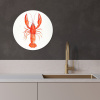 Kreeft - Waterverf - Aquarel - Oranje KitchenYeah - Keuken - Wandcirkel Forex klein -sfeer1