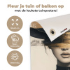 Vrouw - Hoed - Verf tuinposter los doek klein -sfeer2