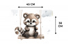 Wasbeer - Dier - Kinderen - Babykamer - Kinderkamer Placemat vinyl groot -specs