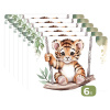 Tijger - Dier - Kinderen - Jungle - Kinderkamer - Babykamer Placemat vinyl groot -zzsfeer3_Kitchenyeah-website
