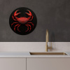 Krab - Rood - Vissen - Schaaldieren KitchenYeah - Keuken - Wandcirkel Forex klein -sfeer1