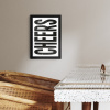 Retro - Cheers - Zwart - Decoratie KitchenYeah - Keuken - Fotolijst klein -sfeer3