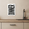 Zwart - Decoratie - Vintage - Eten KitchenYeah - Keuken - Canvas klein -sfeer2