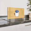 Blikje - Minimalistisch - Blauw - Illustratie Spatscherm Aluminium klein -zzproduct_nieuw