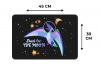 Quotes - 'Shoot for the moon' - Spreuken - Ruimte - Kids - Jongens - Meiden - Kinderen Placemat vinyl groot -specs