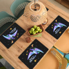 Quotes - 'Shoot for the moon' - Spreuken - Ruimte - Kids - Jongens - Meiden - Kinderen Placemat vinyl groot -zzsfeer5_Kitchenyeah-website