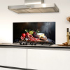 Borrelplank - Stilleven - Vintage Spatscherm Aluminium klein -sfeer4