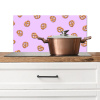 Pretzels - Eten - Paars Spatscherm Aluminium klein -3d