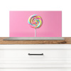 Lolly - Roze - Snoep - Zoet Spatscherm Aluminium klein -3d_zonderpan