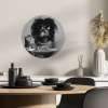 Vrouw - Pasta - Zwart - Wit KitchenYeah - Keuken - Wandcirkel Forex klein -sfeer2