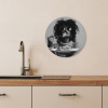 Vrouw - Pasta - Zwart - Wit KitchenYeah - Keuken - Wandcirkel Forex klein -sfeer3