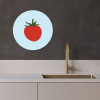 Rood - Tomaat - Groente KitchenYeah - Keuken - Wandcirkel Forex klein -sfeer1