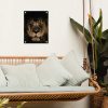 Leeuw in het schaduwlicht tuinposter los doek klein -sfeer7