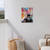 Aap met Koptelefoon tuinposter los doek klein -sfeer8