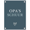 Opa's Schuur met Hart tuinposter los doek klein -3d