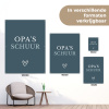 Opa's Schuur met Hart tuinposter los doek klein -sfeer9