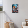 Roodborstje tussen de Bloesems tuinposter los doek klein -sfeer8