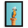 Macaw-papegaai - Koksmuts - Grappig - Vogel KitchenYeah - Keuken - Fotolijst klein -3d