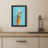 Macaw-papegaai - Koksmuts - Grappig - Vogel KitchenYeah - Keuken - Fotolijst klein -sfeer2