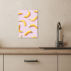 Gele Curve op Roze KitchenYeah - Keuken - Canvas klein -sfeer2