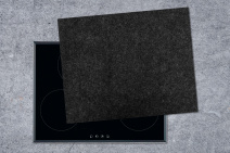 Herdabdeckplatte mit Granitstruktur im schwarzen Stein-Design