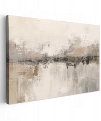 Canvas schilderij abstract beige