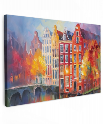 Canvas amsterdam kleurrijk