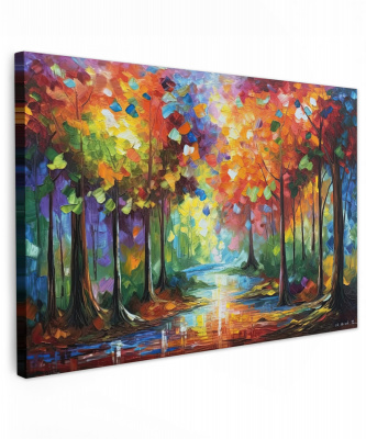 Canvas bos kleuren