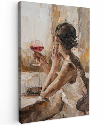 Canvas Olieverf vrouw