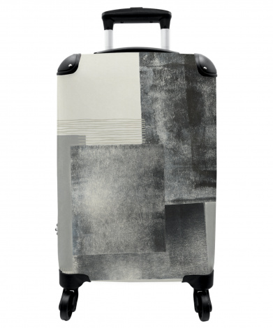 Koffer - Abstract - Grijs - Zwart - Kubus