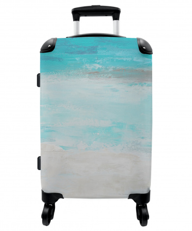 Koffer - Verf - Blauw - Wit - Kunst
