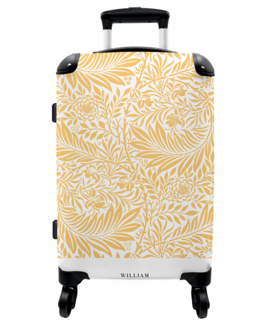 Koffer - William Morris - Geel - Bladeren - Patroon - Kunst