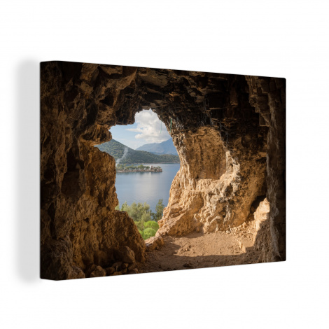 Leinwand - Wasser - Höhle - Natur - Landschaft