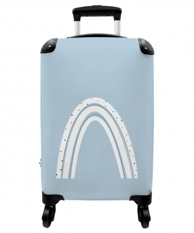 Koffer - Regenboog - Abstract - Pastel - Blauw - Design
