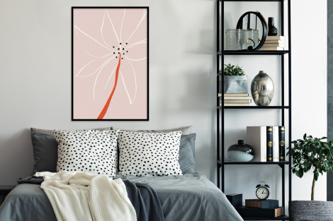 Poster mit Rahmen - Blumen - Abstrakt - Pastell - Vertikal-thumbnail-4