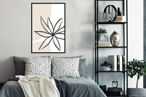 Poster mit Rahmen - Blumen - Minimalismus - Pastell - Vertikal-4
