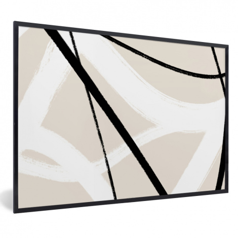 Poster mit Rahmen - Linie - Abstrakt - Minimalismus - Pastell - Horizontal-1