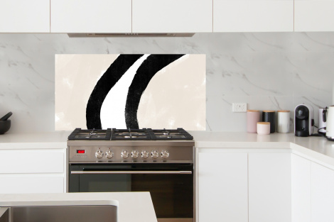 Spritzschutz Küche - Abstrakt - Linie - Design - Pastell-4